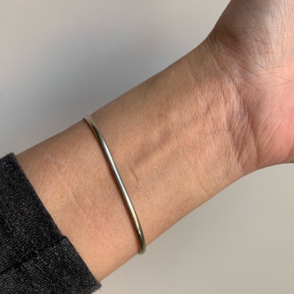 Bangle Bracelet with Purple Translucent Stone - Picture 6 of 8